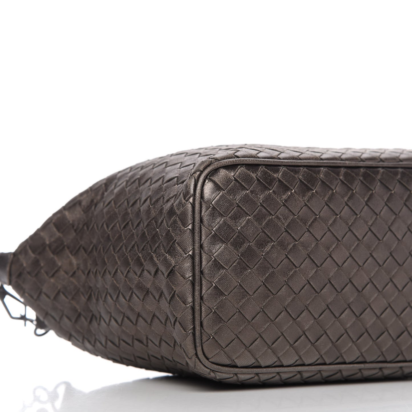 Metallic Nappa Intrecciato Small Shoulder Bag Steel