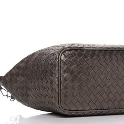 Bottega Veneta Metallic Nappa Intrecciato Small Shoulder Bag Steel 6 of 10