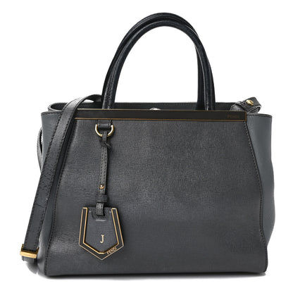 Fendi Vitello Elite Petite 2Jours Tote Grigio Grigio Chiaro 1 of 15