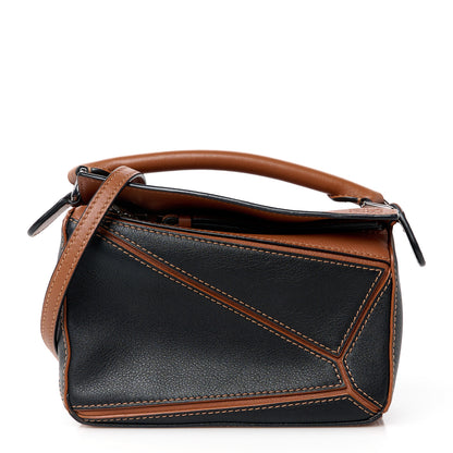 Loewe Calfskin Mini Puzzle Bag Tan Black 1 of 11
