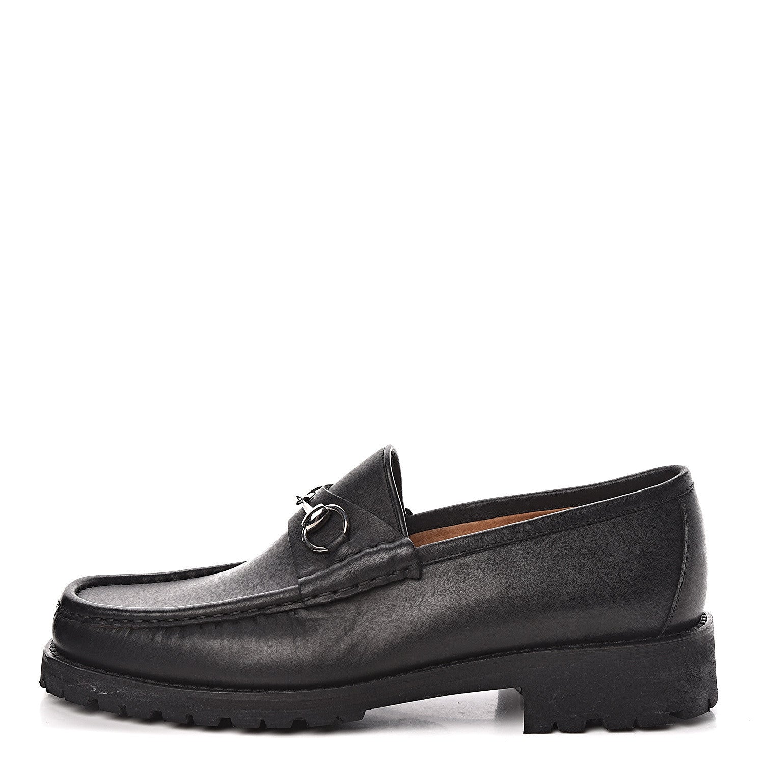 Gucci Laredo Calfskin Mens Horsebit Loafers 9.5 Black 1 of 11