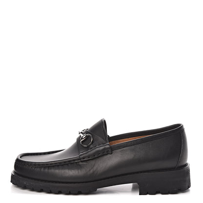 Gucci Laredo Calfskin Mens Horsebit Loafers 9.5 Black 1 of 11