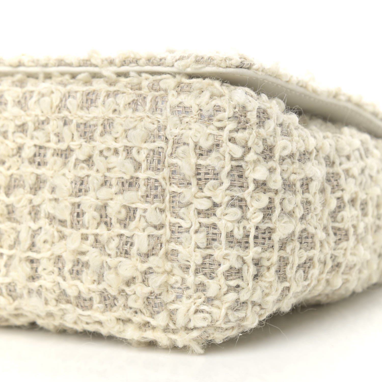 Christian Dior Tweed Cannage Small Caro Bag White 10 of 12