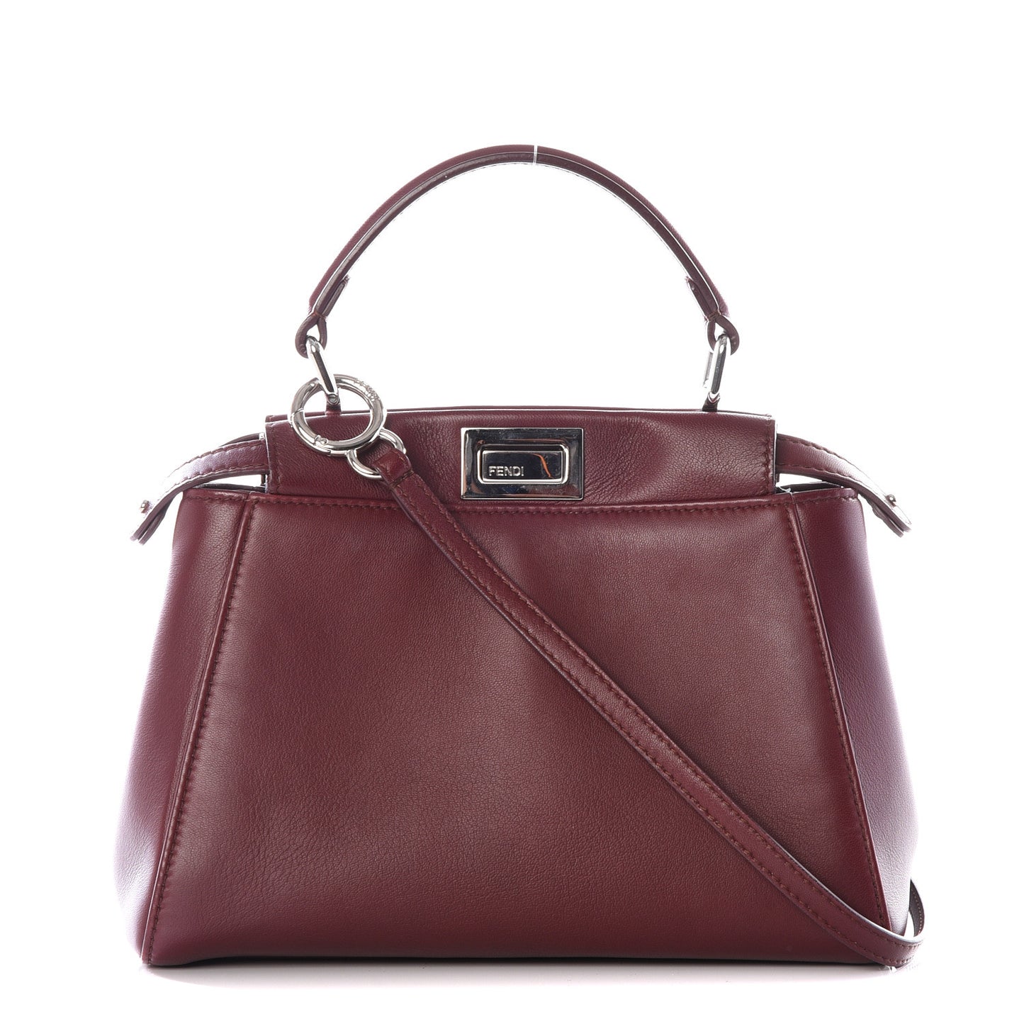 Nappa Mini Peekaboo Iconic Satchel Bordeaux