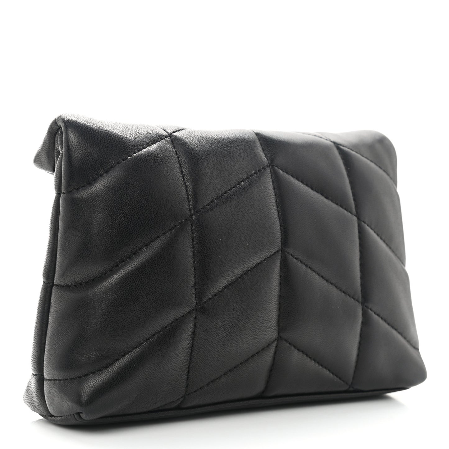 Lambskin Monogram Loulou Puffer Pouch Clutch Black