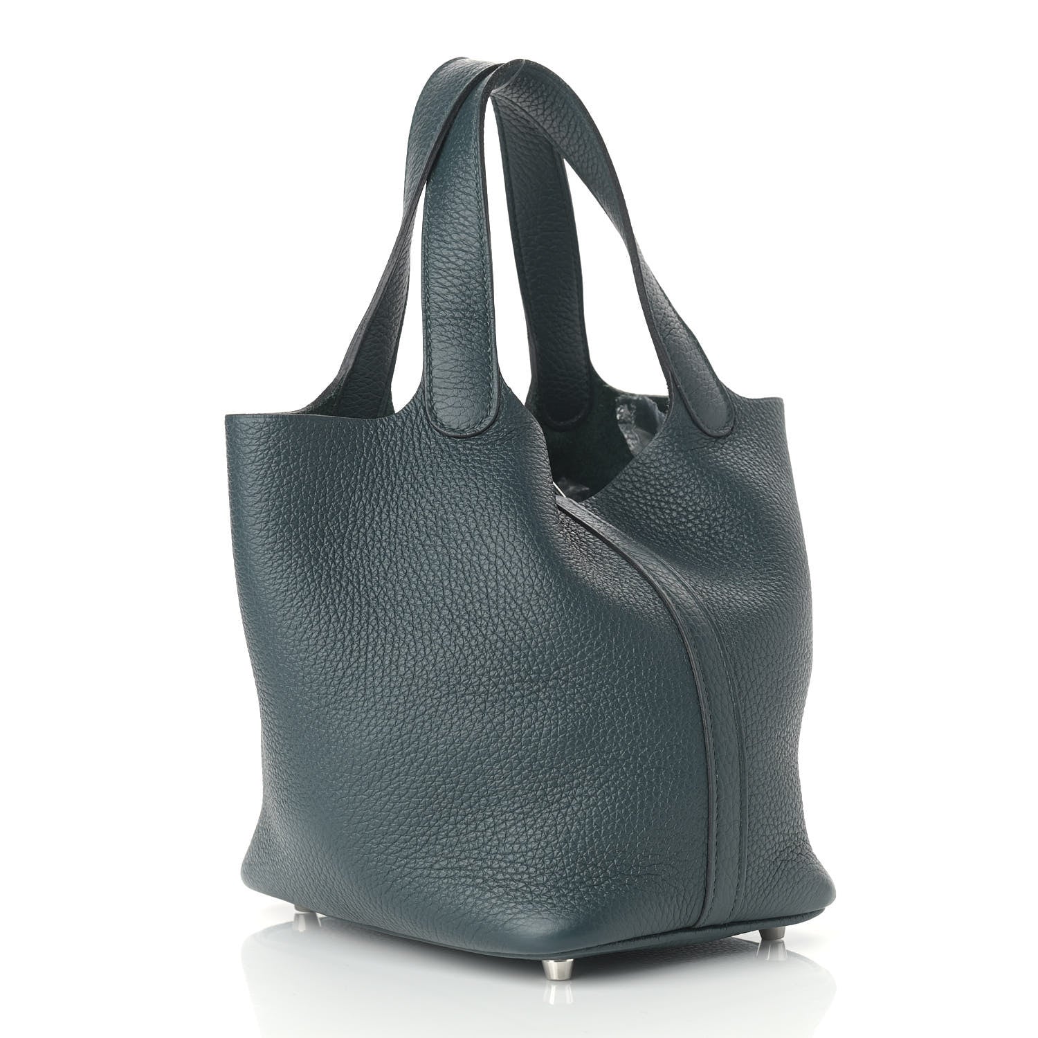 Hermes Taurillon Clemence Picotin Lock 18 PM Vert Cypress 3 of 9