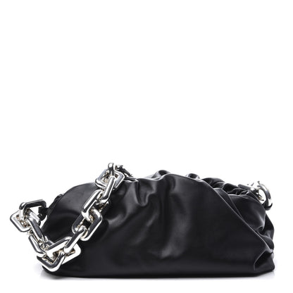 Bottega Veneta Calfskin The Pouch Chain Black 1 of 9