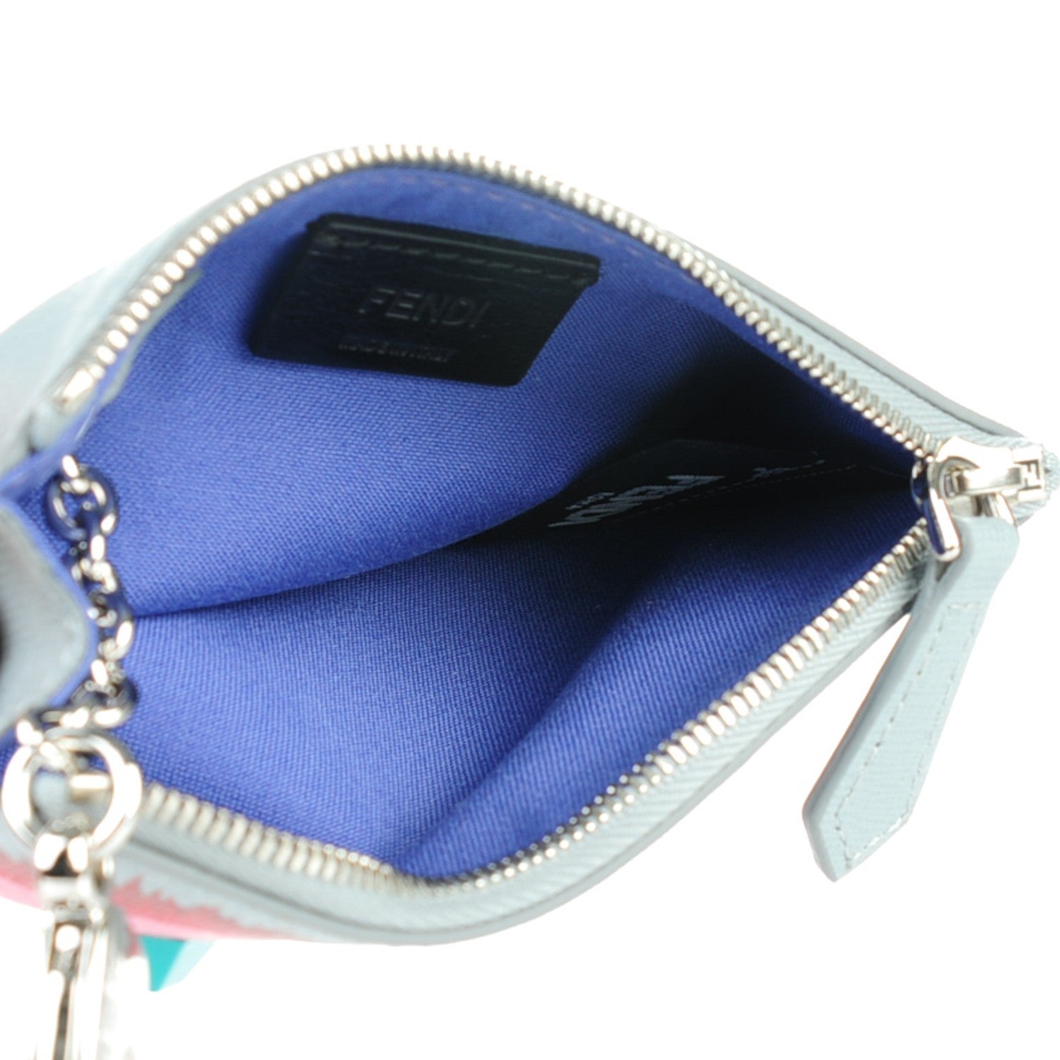 Fendi Vitello Elite Studded Hypnoteyes Coin Pouch Key Case Polvere Multicolor 5 of 7