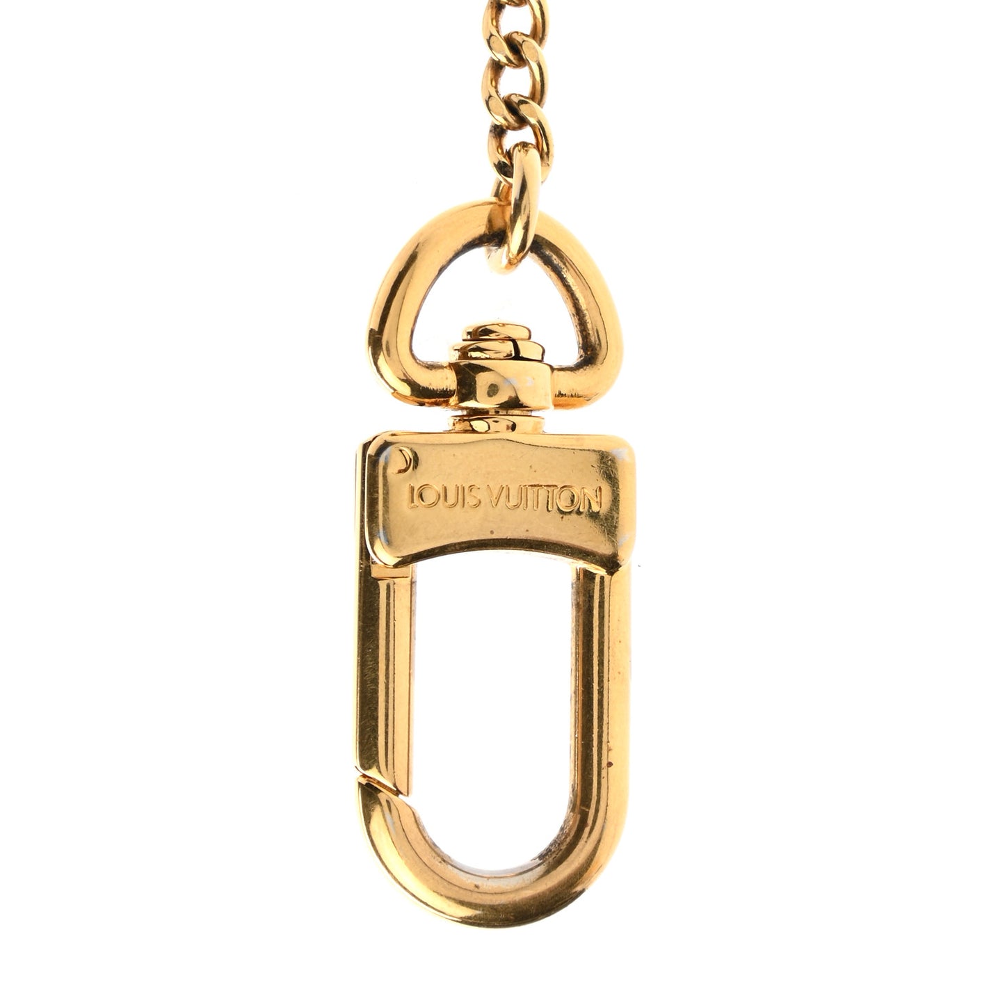Metal Pochette Extender Key Ring Chain Gold