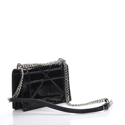 Christian Dior Patent Medium Diorama Flap Bag Black 3 of 9