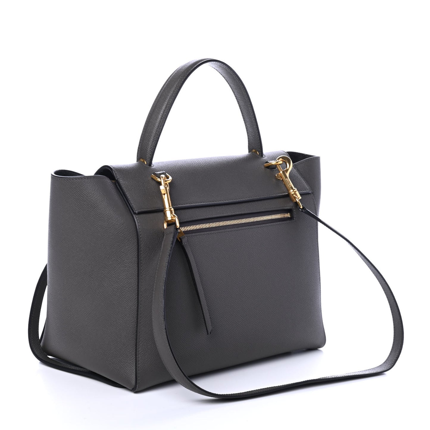 Grained Calfskin Mini Belt Bag Grey