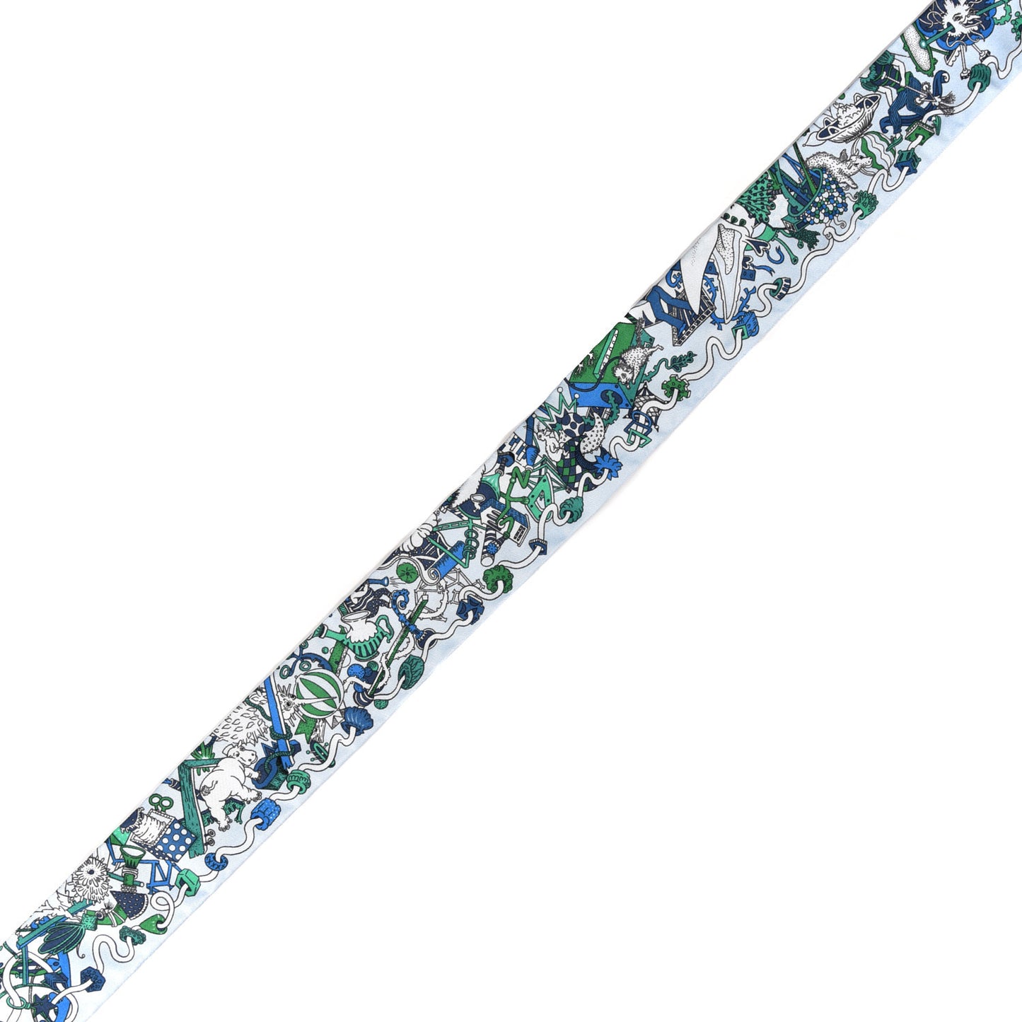 Silk La Folle Parade Twilly Bleu Ciel Vert Cobalt