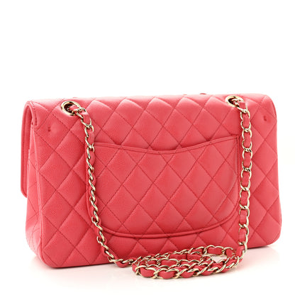 Chanel Caviar Quilted Medium Double Flap Dark Pink 3 of 10