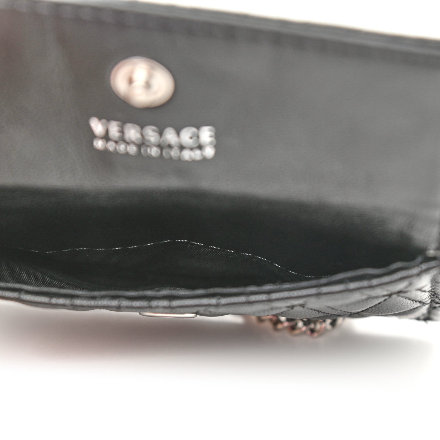 Versace Nappa Quilted Virtus Evening Bag Black 6 of 9