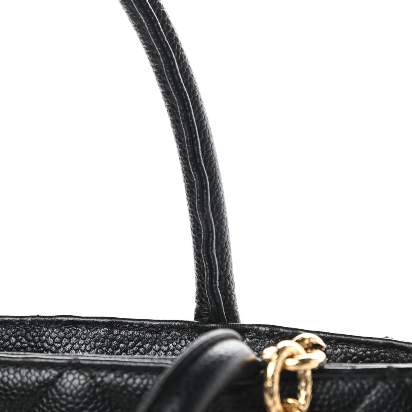 Caviar Quilted Medallion Tote Black