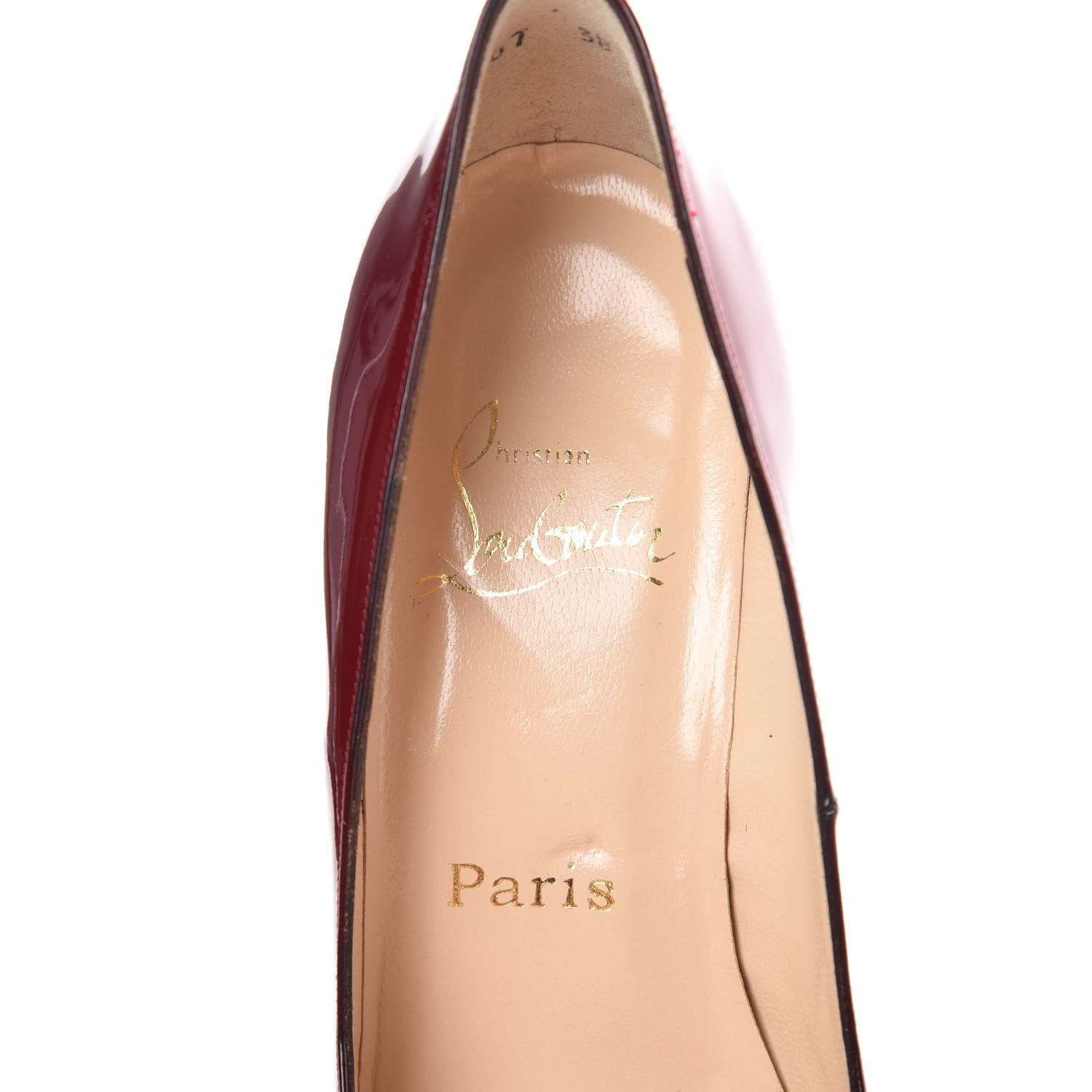 Christian Louboutin Patent Ron Ron Zeppa Wedges 38 Red 7 of 12