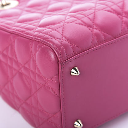 Christian Dior Lambskin Cannage Medium Lady Dior Pink 9 of 14