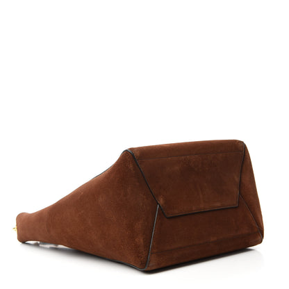Celine Suede Calfskin Sangle Bucket Bag Chestnut 4 of 10