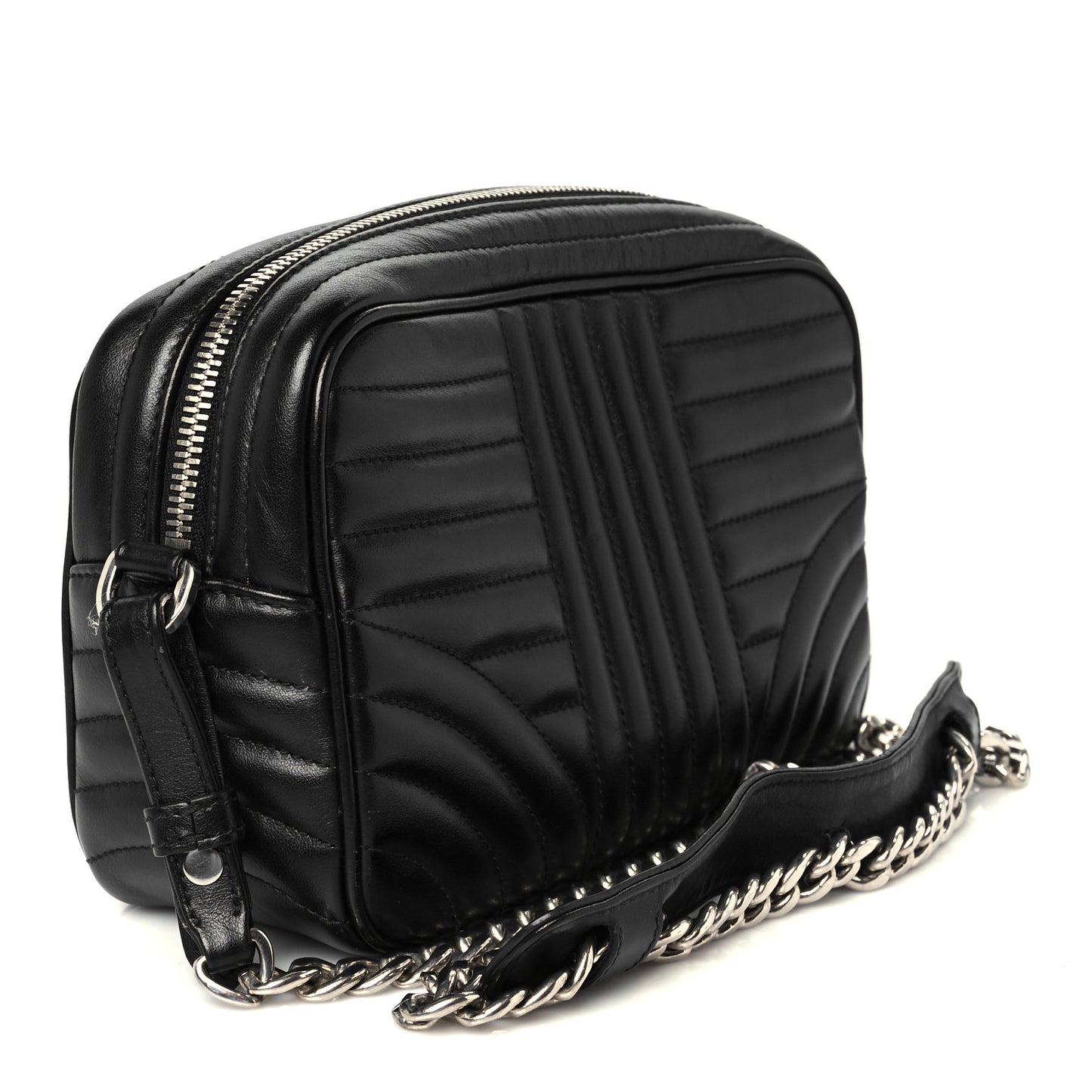 Soft Calfskin Diagramme Camera Bag Black