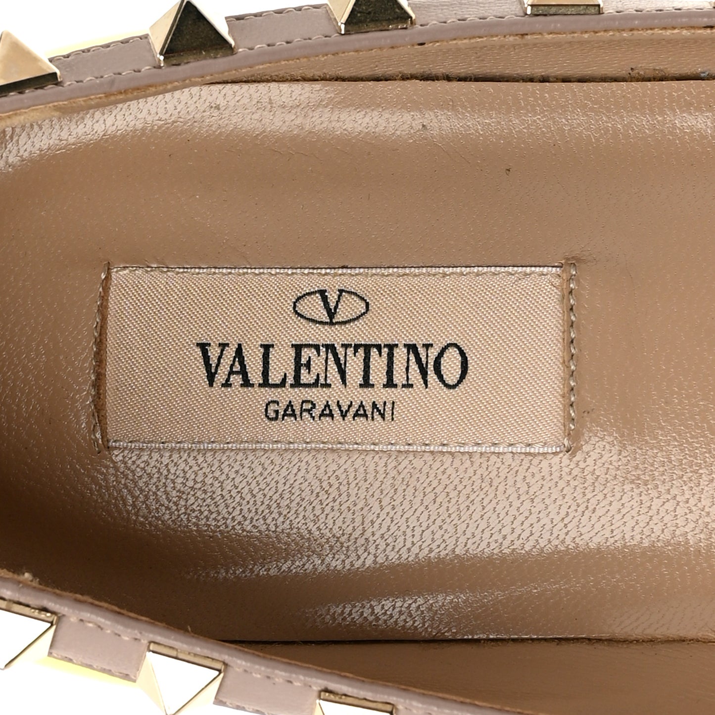 Patent Nappa Rockstud Ballerina Flats 38 Acid Yellow