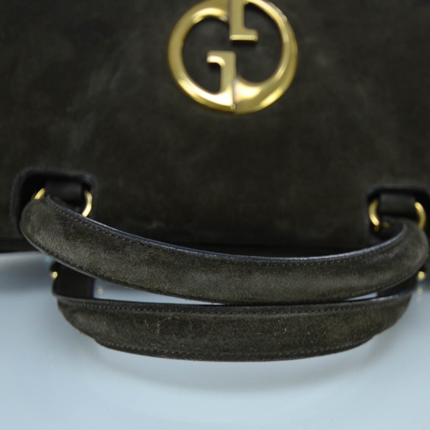 Suede Medium 1973 Top Handle Satchel Olive
