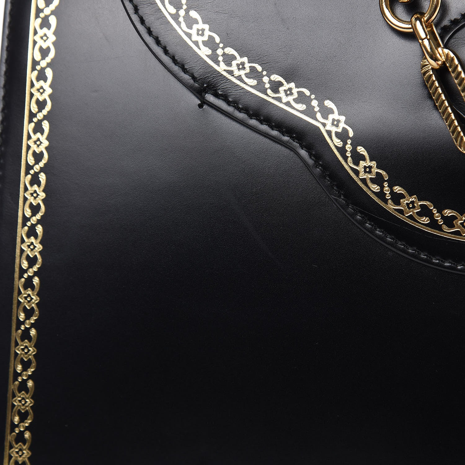 Gucci Calfskin Bamboo Medium Thiara Top Handle Bag Black 11 of 12