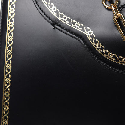 Gucci Calfskin Bamboo Medium Thiara Top Handle Bag Black 11 of 12