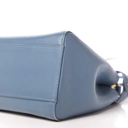 Fendi Nappa Mini Peekaboo Iconic Satchel Blue 7 of 11