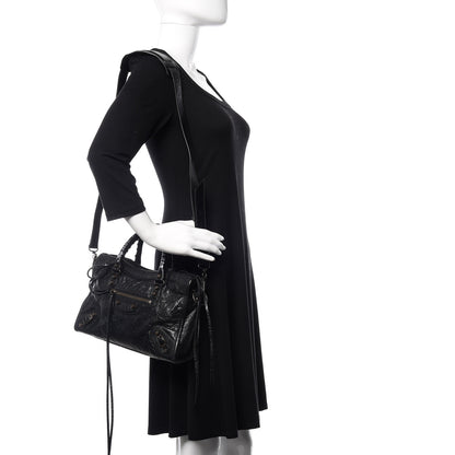 Balenciaga Agneau Classic Hardware Graffiti Handles S City Black 2 of 10