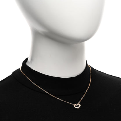 Cartier 18K Pink Gold Diamond Hearts And Symbols Pendant Necklace 2 of 4