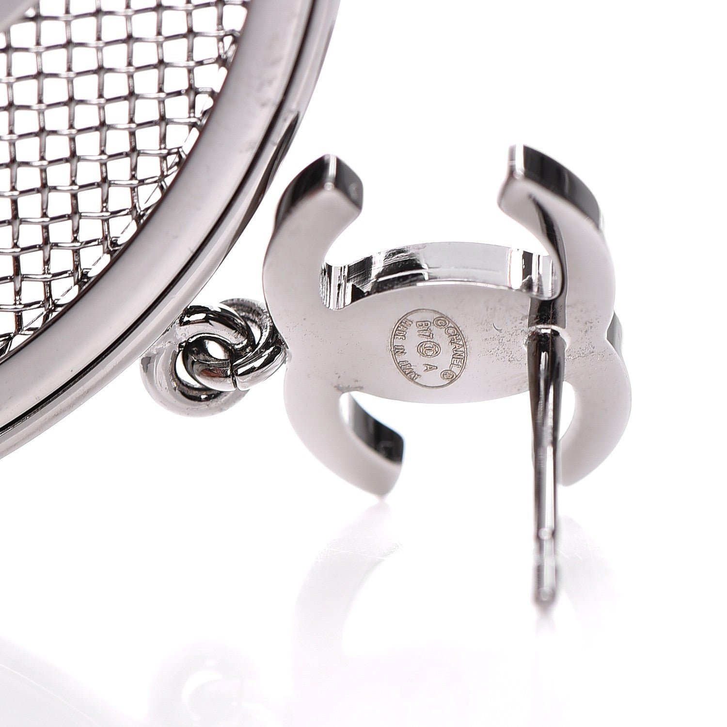 Chanel Ruthenium CC Drop Earrings 4 of 4