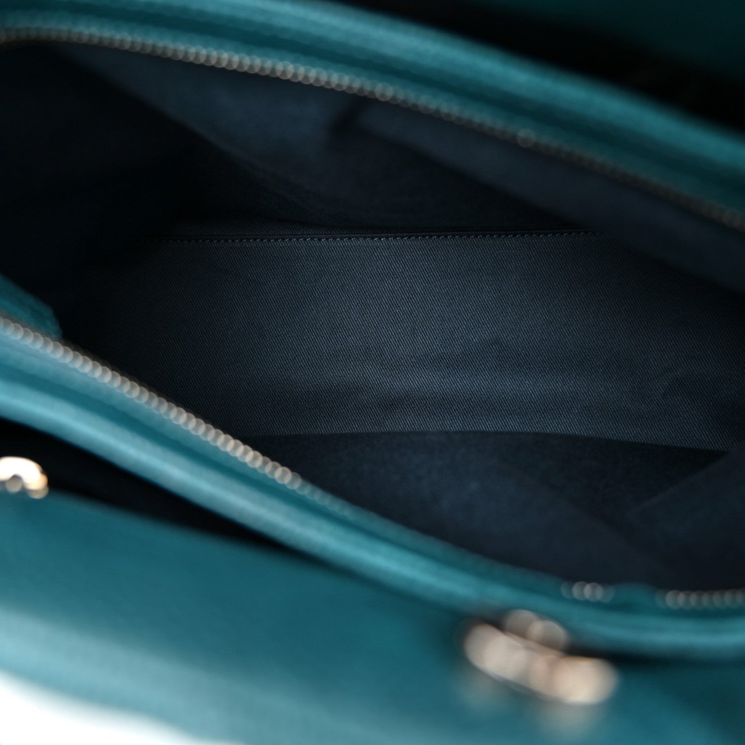 Chanel Caviar Quilted Large Just Mademoiselle Bowling Bag Turquoise 6 of 11