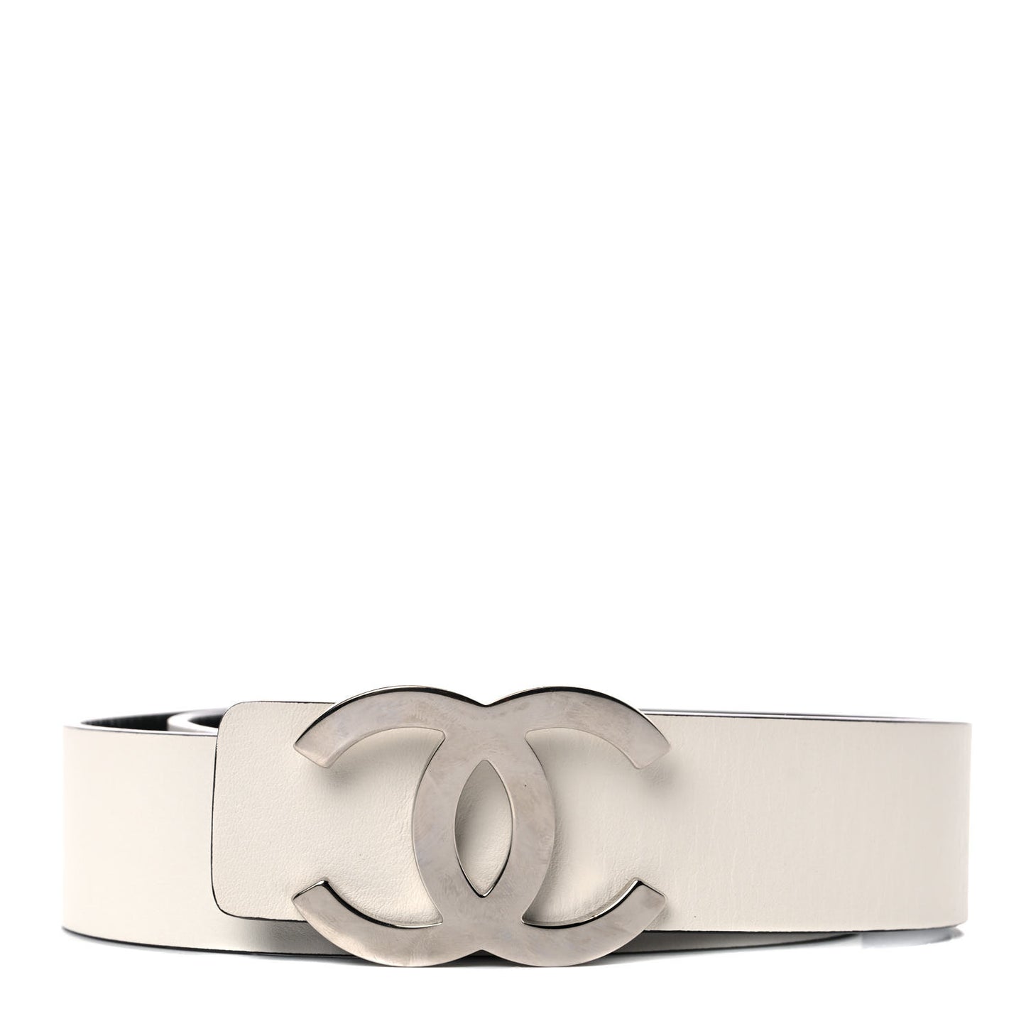 Calfskin CC Reversible Belt 70 White Black