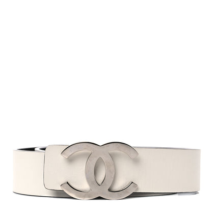 Chanel Calfskin CC Reversible Belt 70 White Black 1 of 6