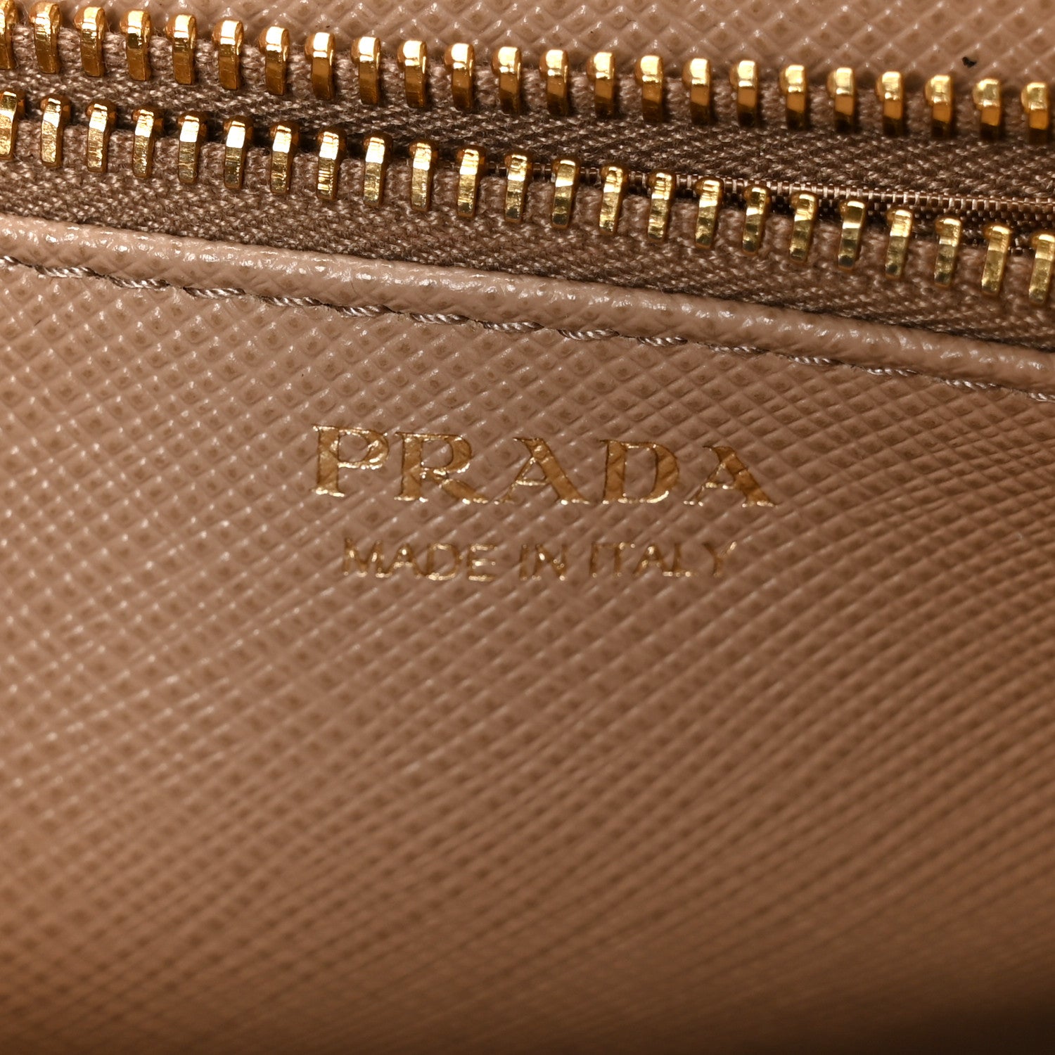 Prada Saffiano Metal Phone Wristlet Crossbody Wallet Cammeo 5 of 8