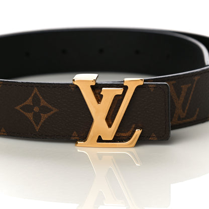 Louis Vuitton Calfskin Monogram 30mm LV Initiales Reversible Belt 80 32 Black 6 of 7