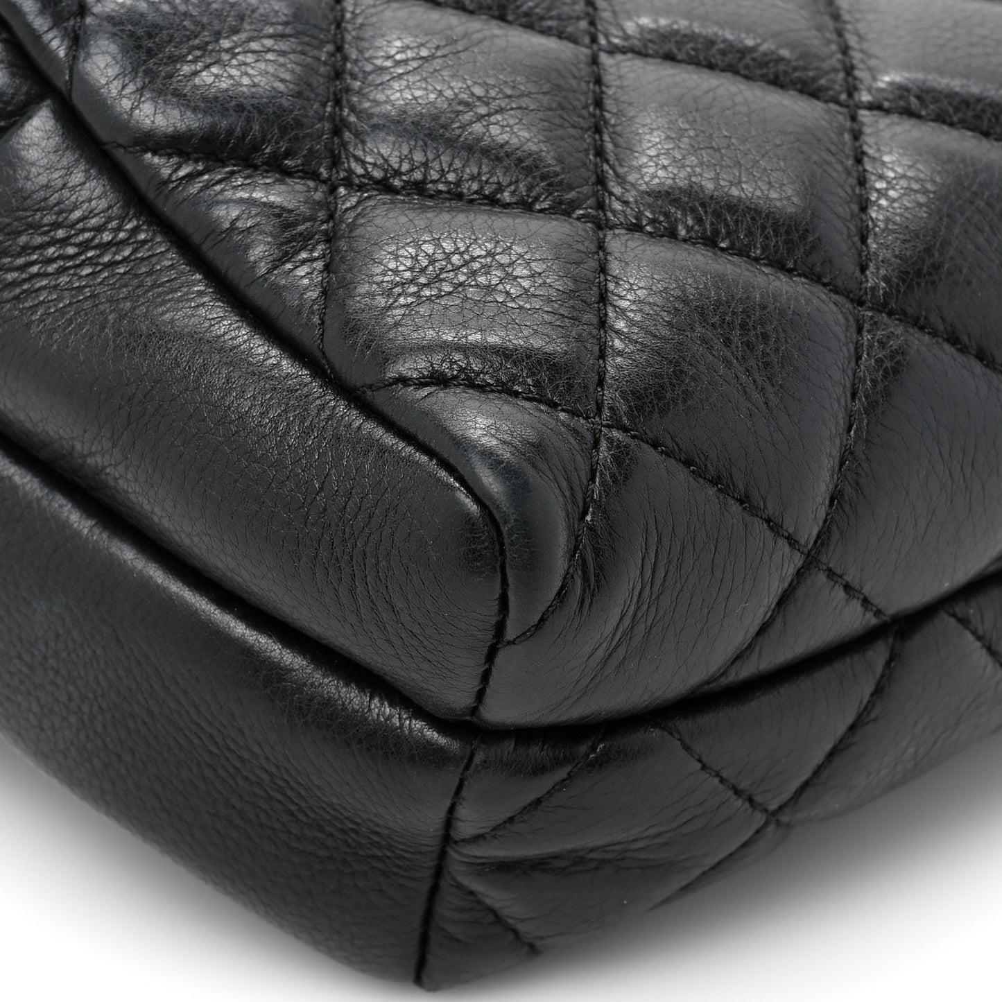 Calfskin Quilted Waist Bag Black