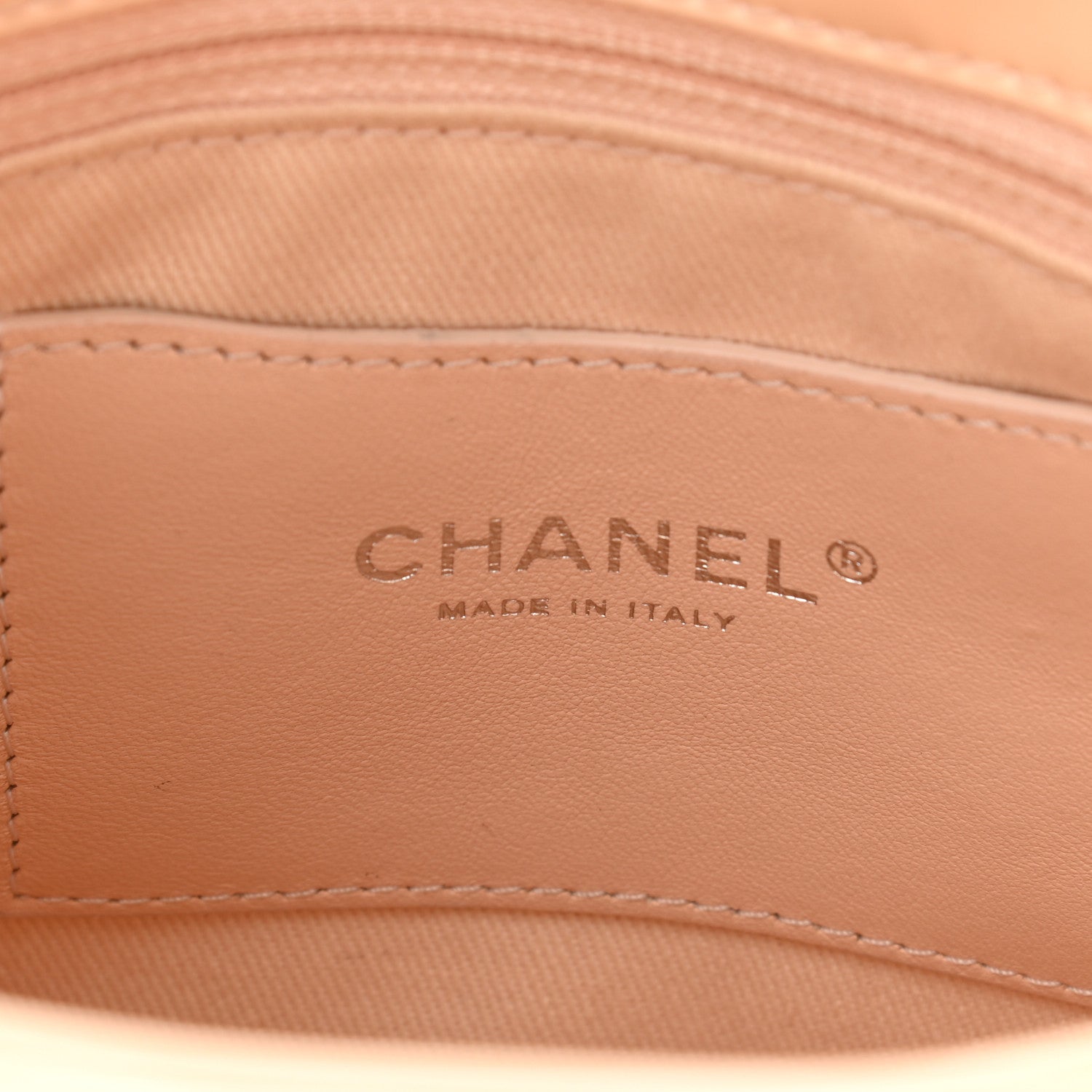 Chanel Patent Quilted Large Just Mademoiselle Bowling Bag Beige 5 of 10