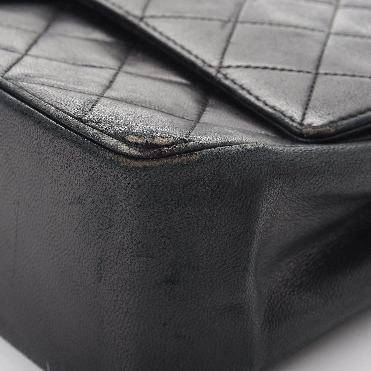 Lambskin Quilted Medium Bijoux Chain Double Flap Black