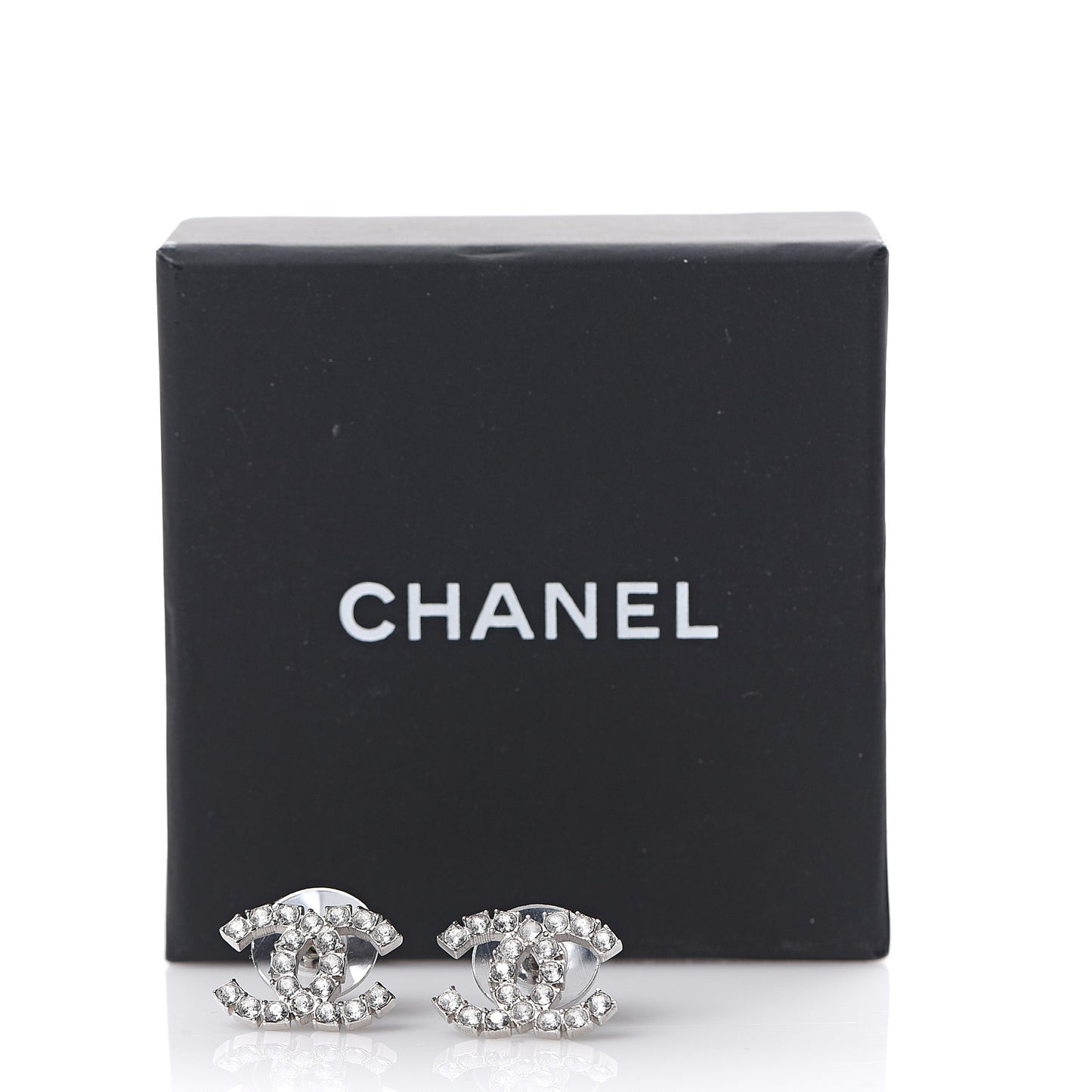 Crystal CC Earrings Silver