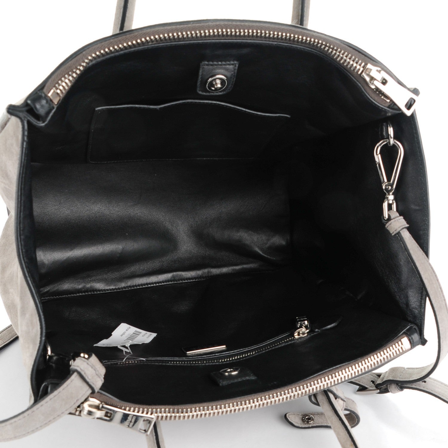 Prada Suede Twin Pocket Tote Acciaio 5 of 9