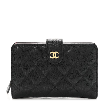Chanel Caviar Quilted CC French Wallet Black 1 of 9