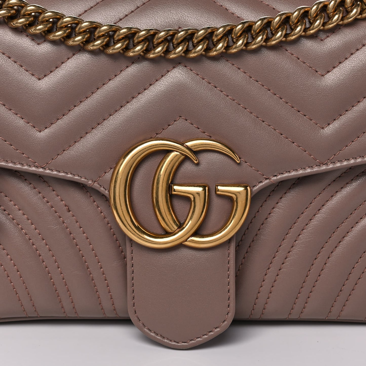 Calfskin Matelasse Small GG Marmont Shoulder Bag Porcelain Rose