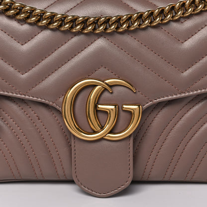 Gucci Calfskin Matelasse Small GG Marmont Shoulder Bag Porcelain Rose 13 of 14