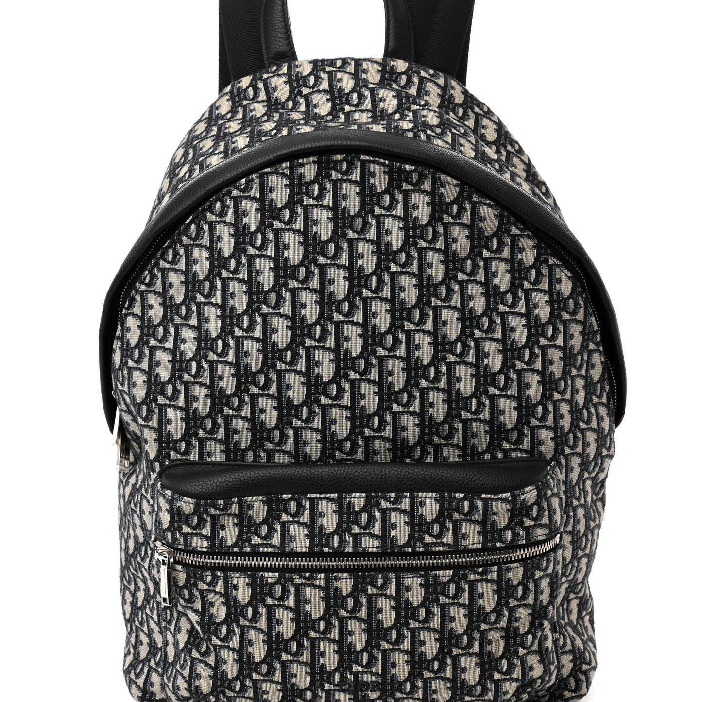 Oblique Calfskin Rider Backpack Beige Black