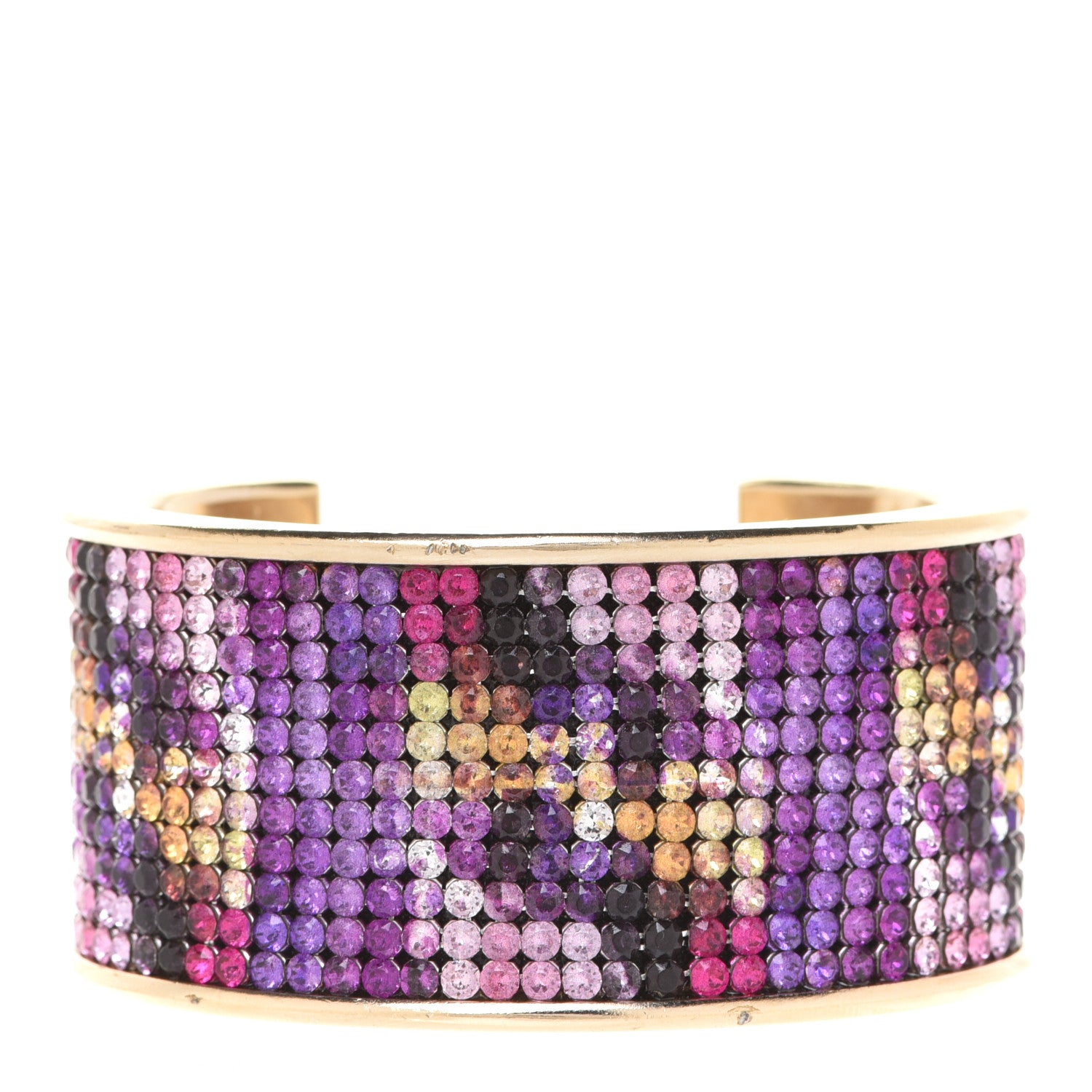 Chanel Crystal Flower Power Cuff Gold Multicolor 1 of 6