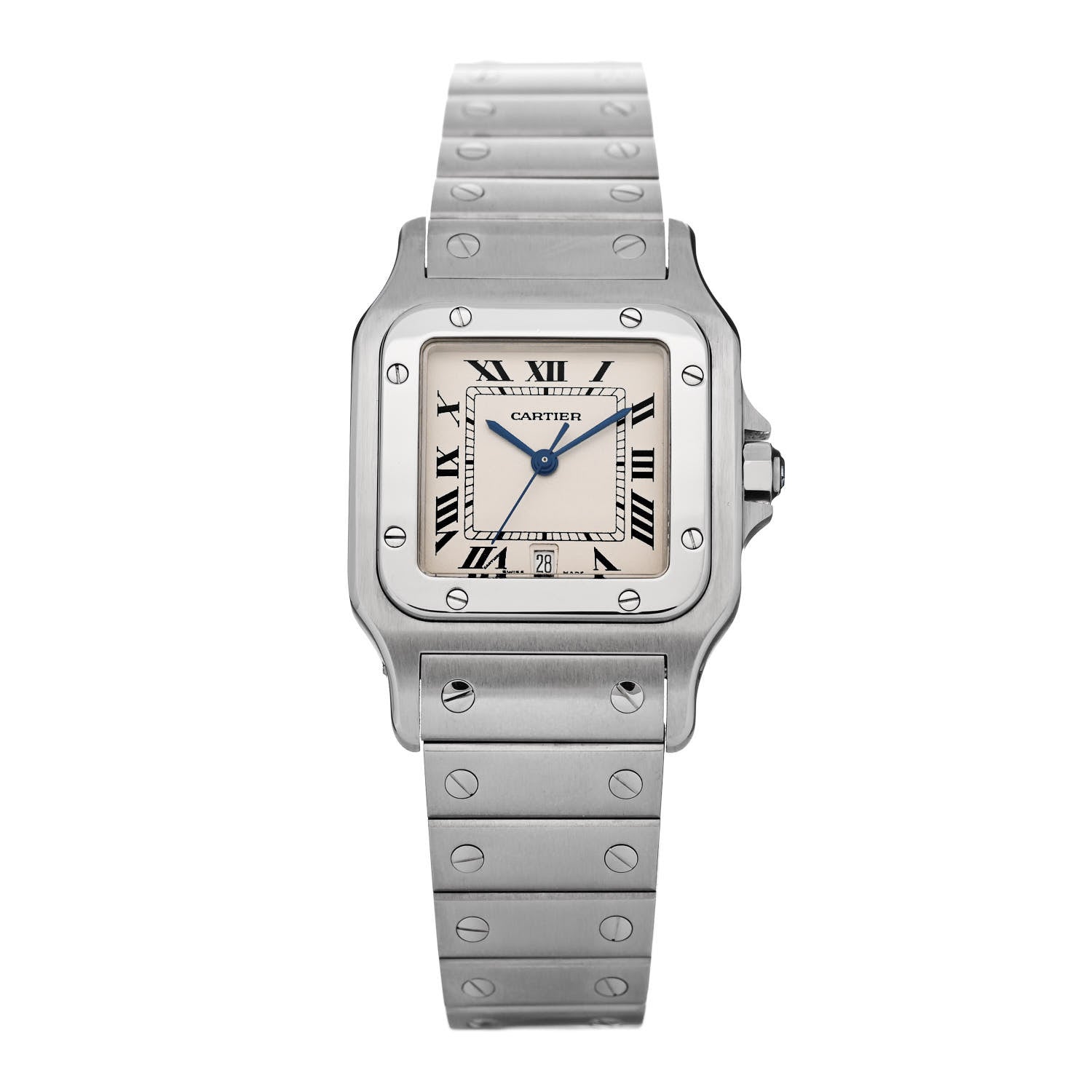 Cartier Stainless Steel 29mm Santos De Cartier Galbee Quartz Watch 1 of 5
