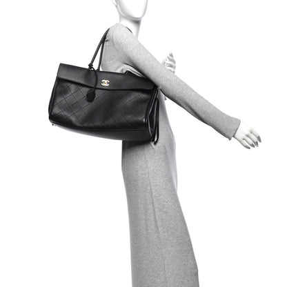 Chanel Grained Calfskin Stitched Urban Essentials Shopping Bag Black 2 of 12