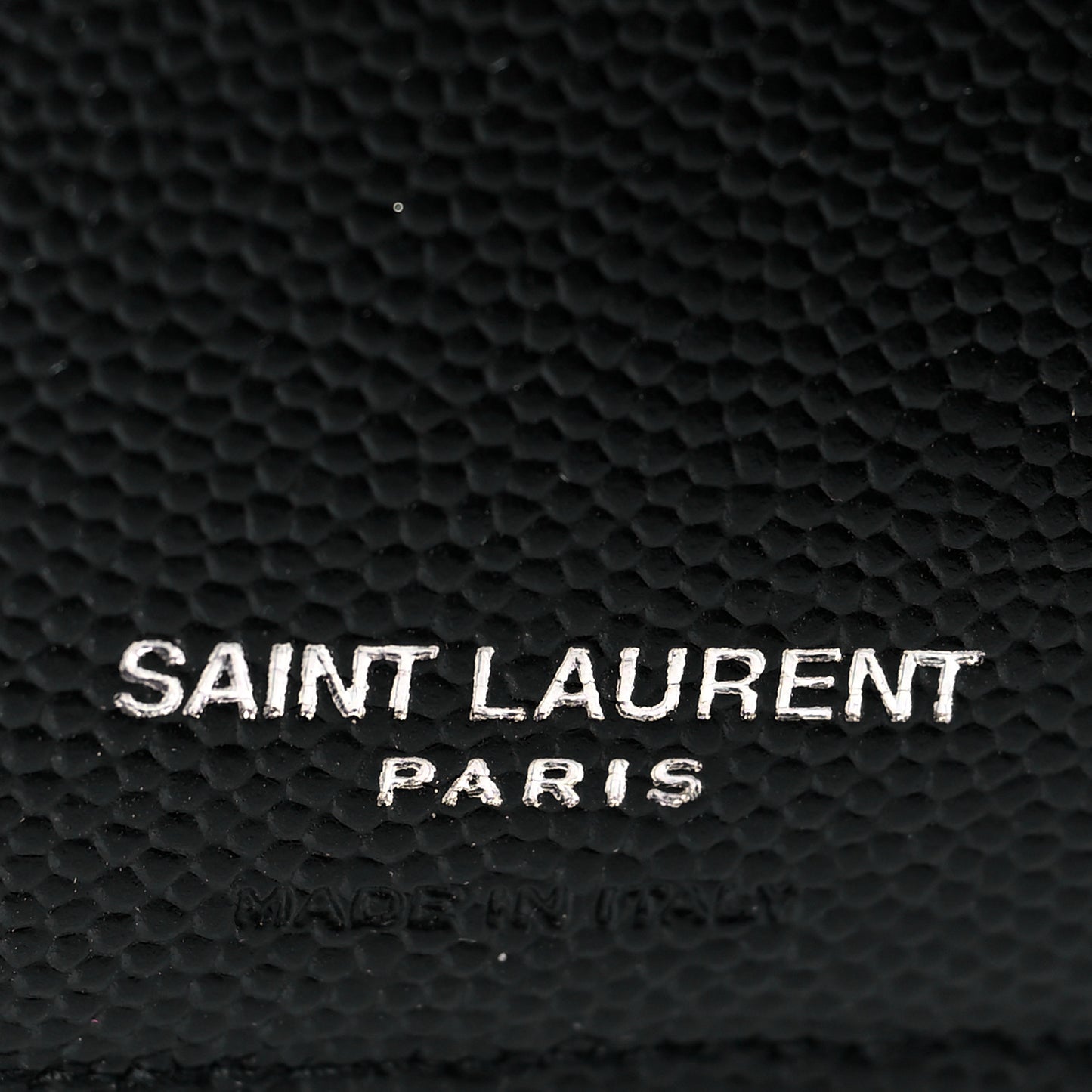 Grain De Poudre Matelasse Chevron Monogram Zipped Two-Part Wallet Black