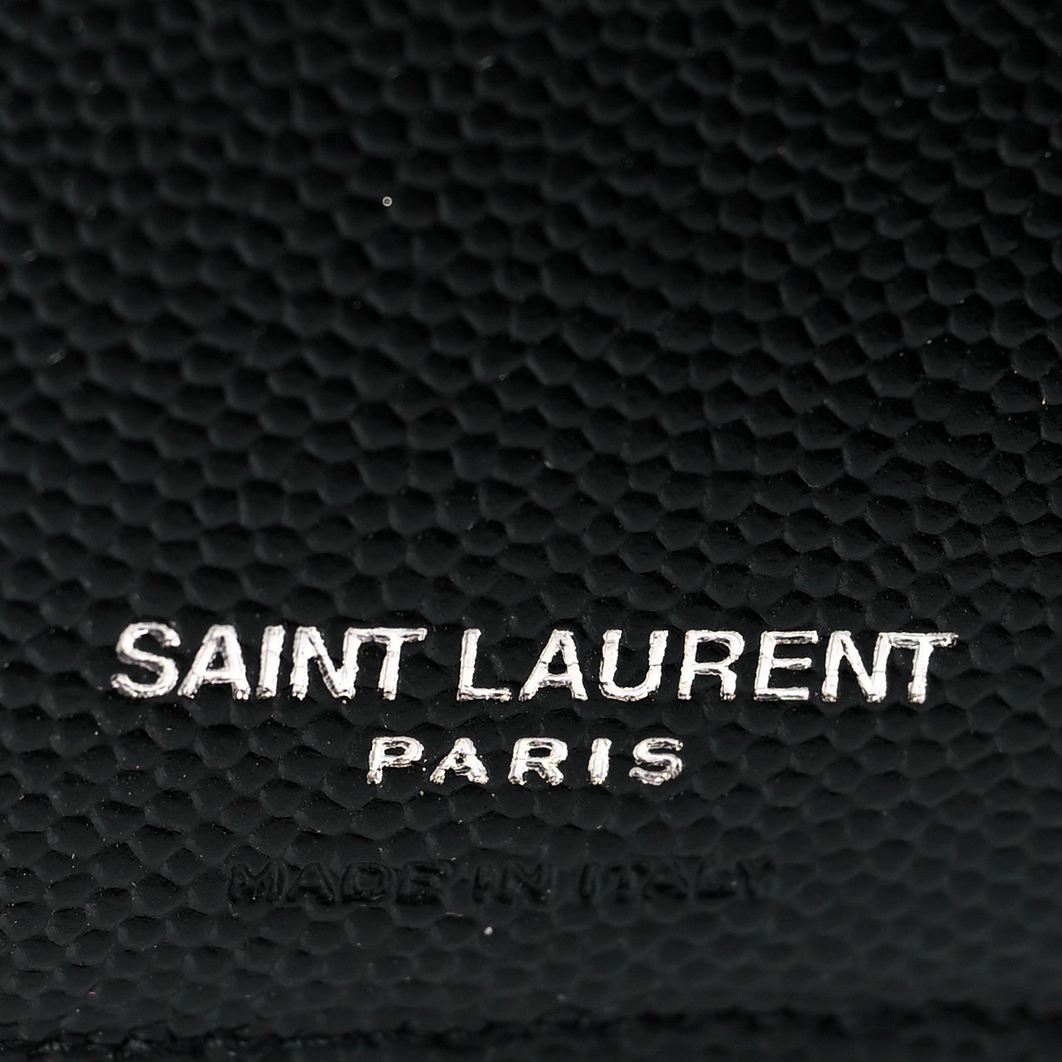 Saint Laurent Grain De Poudre Matelasse Chevron Monogram Zipped Two-Part Wallet Black 6 of 7